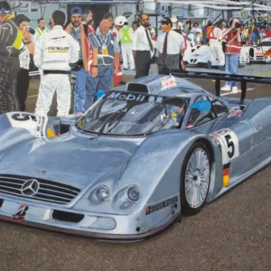 Realism painting | Fast beautiful dangerous Mercedes CLR racecar