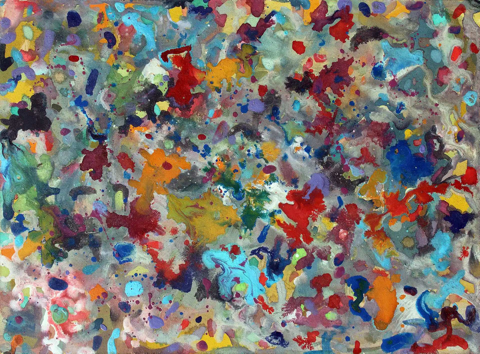 Abstract painting | Crowd of spectators at a football match