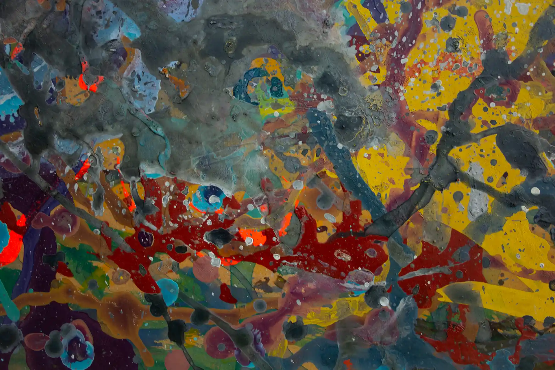 Abstract painting | Fight of the aliens 1 | Detail 3