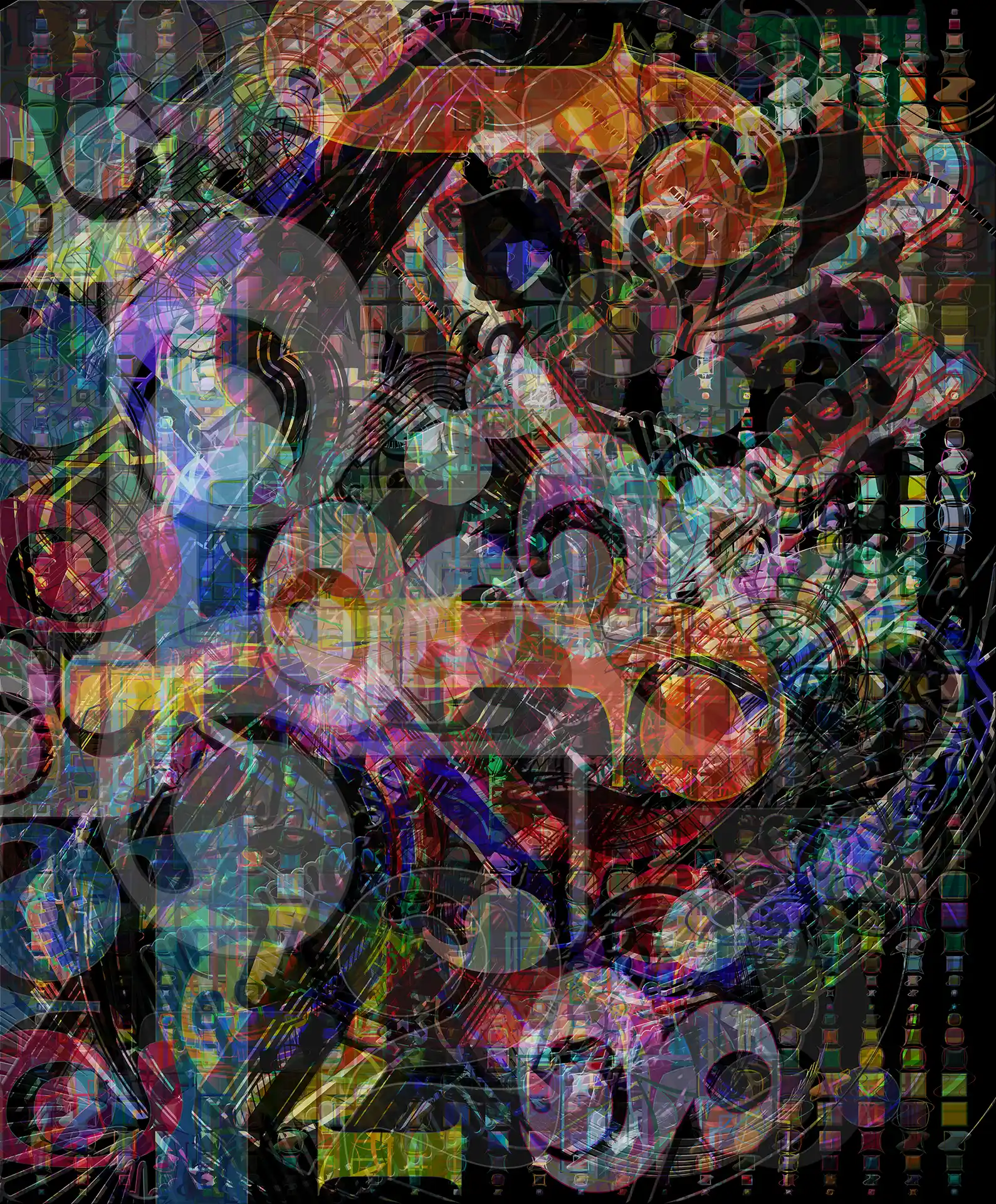 Digital abstract painting | Phi inverted Digital abstract painting | Phi inverted
