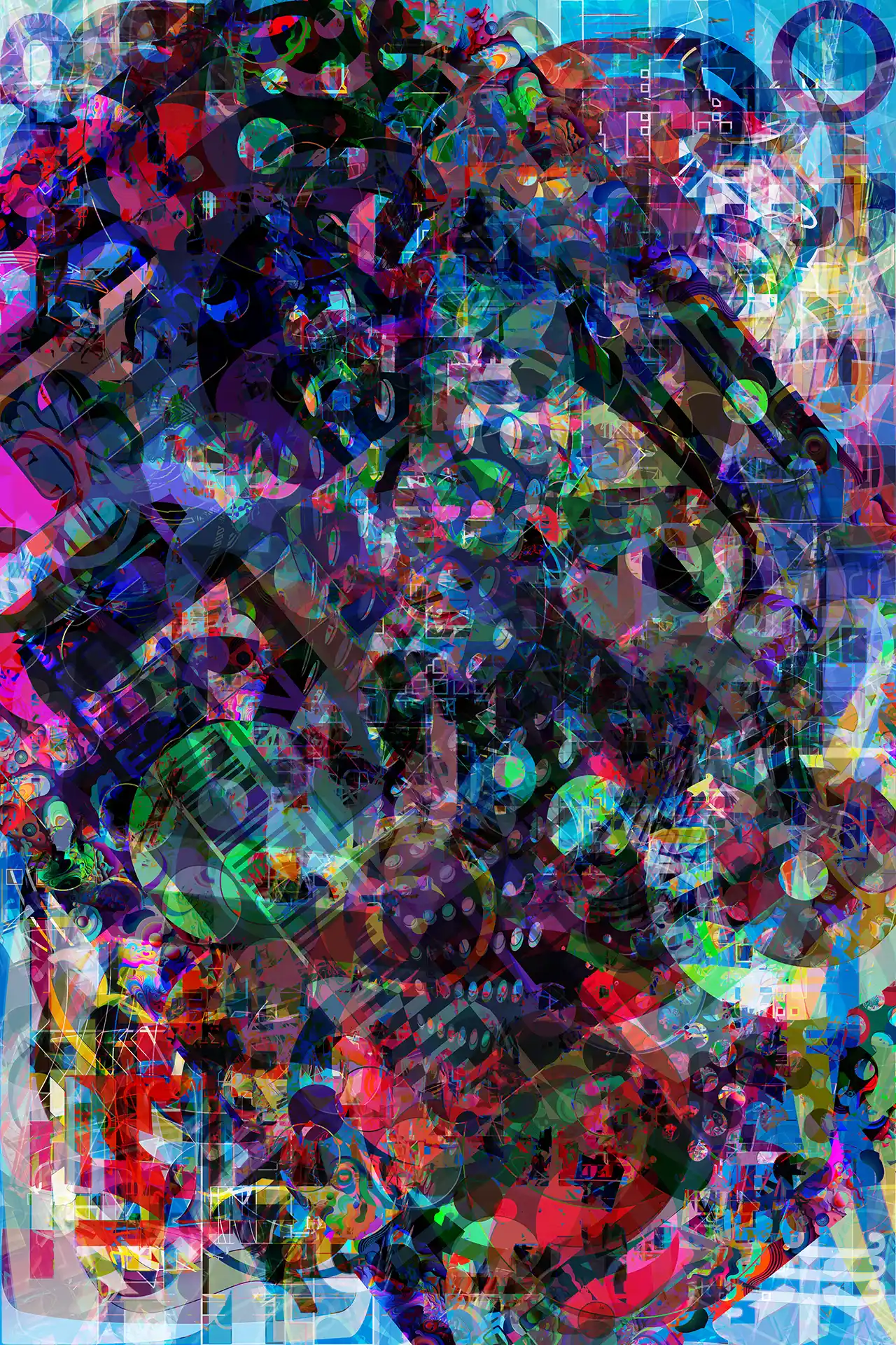 Digital abstract painting | Bert Ernie is a lunatic 2