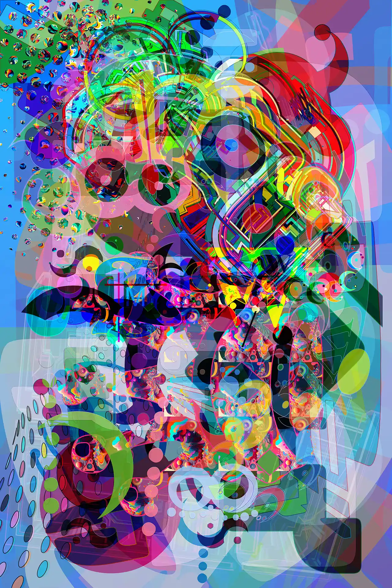 Digital abstract painting | Wizards abound