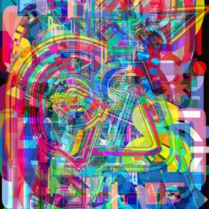 Digital abstract painting | In Flagrante Delicto