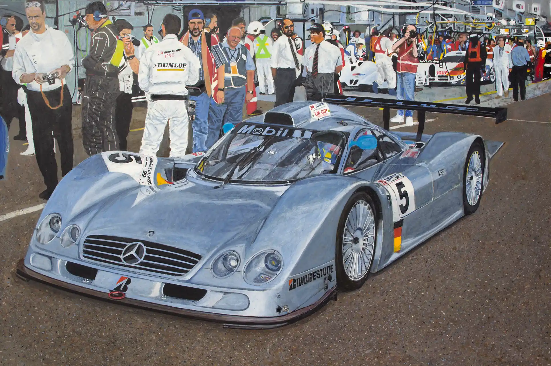 Realism painting | Fast beautiful dangerous Mercedes CLR racecar