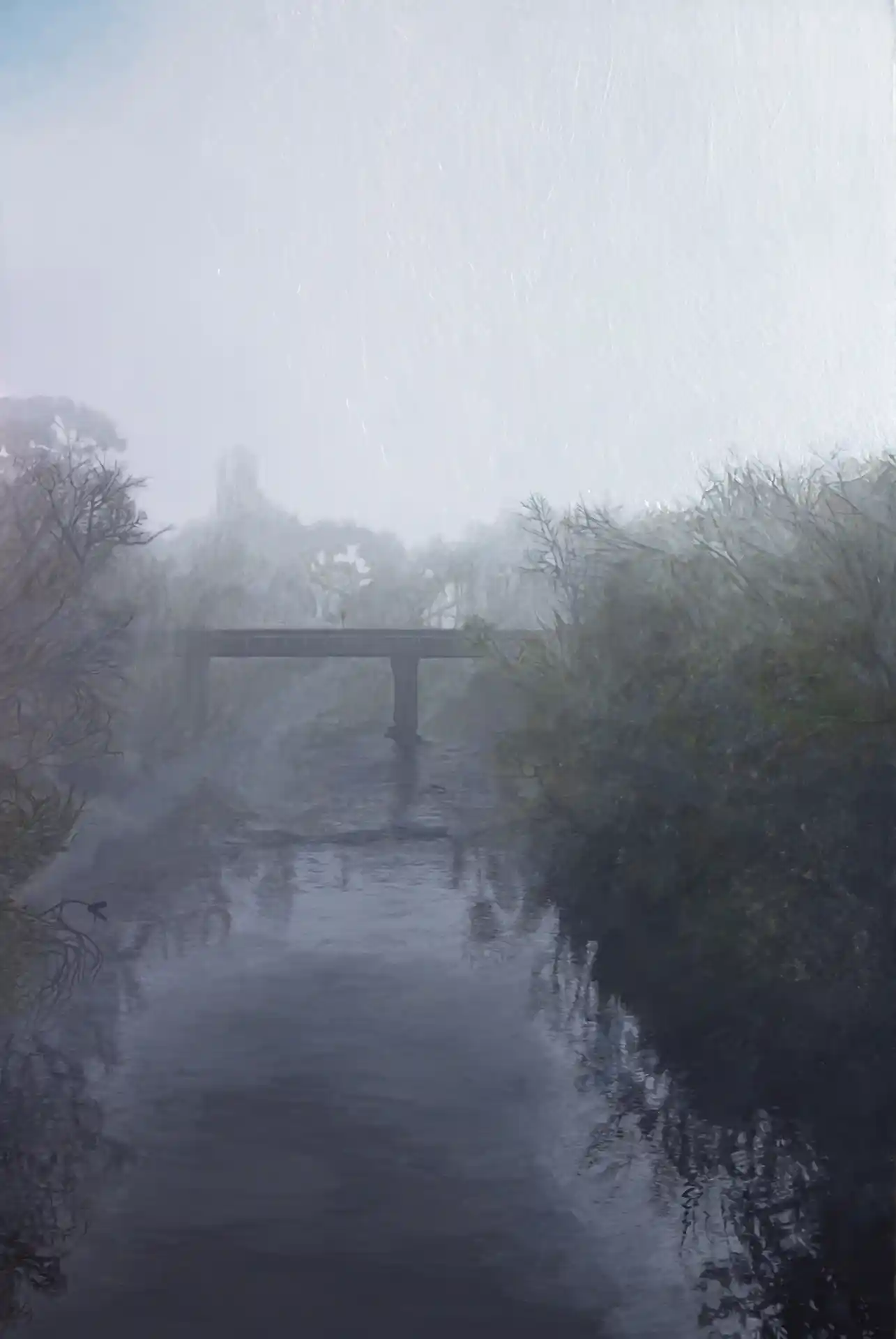 Realism painting | Fog at Yarra Glen