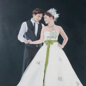 Realism painting | Newly made husband being told off