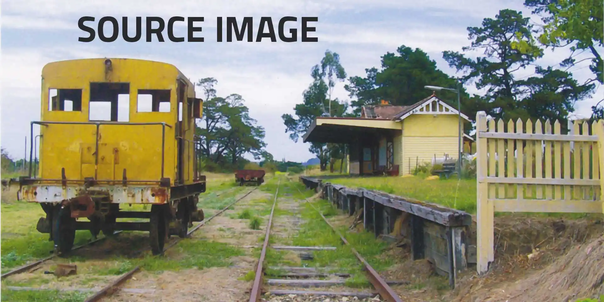 Realism painting | Old Yarra Glen railway station | Source image