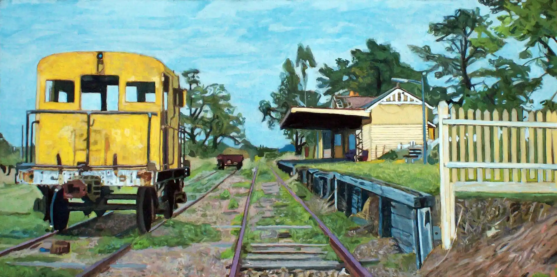 Realism painting | Old Yarra Glen railway station