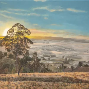 Realism painting | Sunrise over Yarra Glen